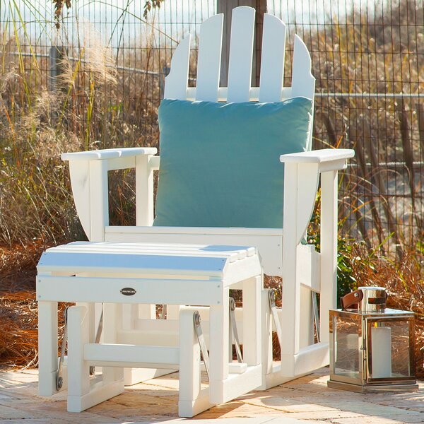 POLYWOOD® Plastic/Resin Adirondack Chair and Ottoman & Reviews Wayfair